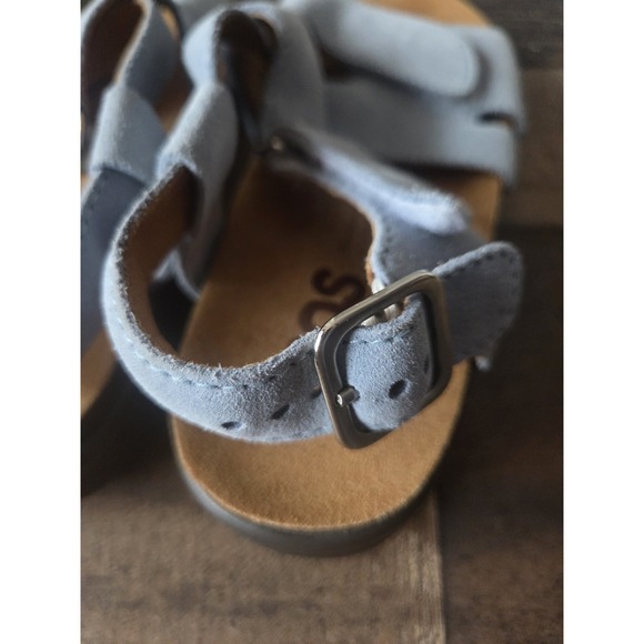 SAS Huggy Sandals Womens 5 M Light Blue Slingback Buckle Strap Casual Wedge - Picture 6 of 10